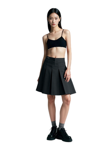 Black Pleated Skirt - School - Premium Gabardine