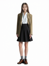 Black Pleated Skirt - School - Premium Gabardine