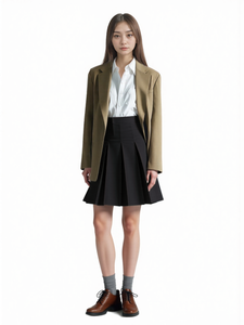 Black Pleated Skirt - School - Premium Gabardine