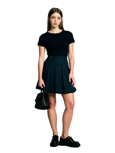 Black Pleated Skirt - School - Premium Gabardine