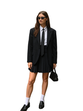 Black Pleated Skirts - Above the Knee Length - Premium Jersey - Kiera