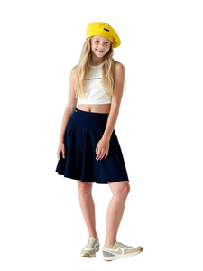 Black School Skirt, Pleated, Jersey