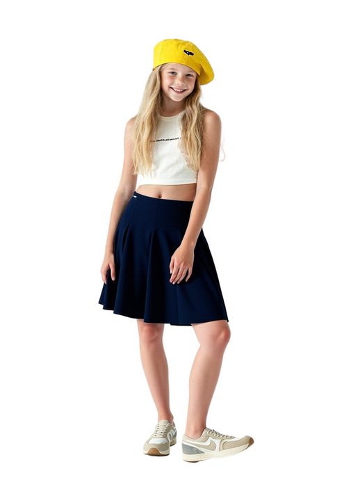 Black School Skirt, Pleated, Jersey