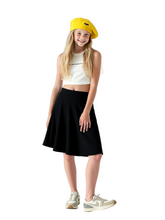 Girls Black Skater Skirt - Knee Length - 6, 7, 8 Years