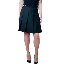 Black Pleated Skirt - Above the Knee Length - Twill