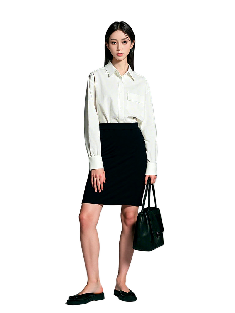 LACHERE Women's Black Skirts Work Casual Business Office