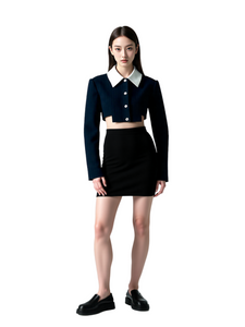 black mini skirt lachere 