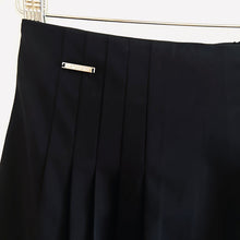 Black Mini Skirts - Pleated - Cara