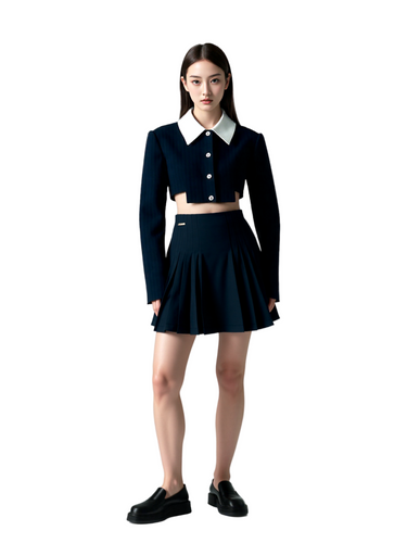 lachere black school skirt