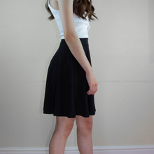 LACHERE Black Skater Skirt Knee Length Jersey - LACHERE